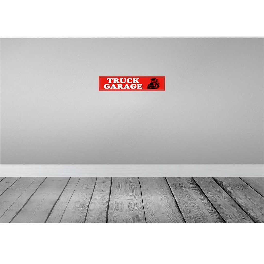 [LA-120638-H] Holzschild 10x46 cm Truck Garage LKW Auto Werkstatt Bild 2