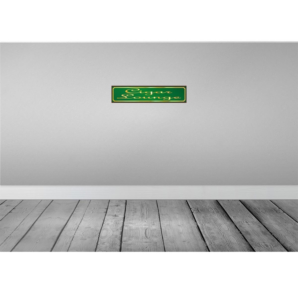 [LA-120670-H] Holzschild 10x46 cm Cigar Lounge Zigarre Lounge Bild 2