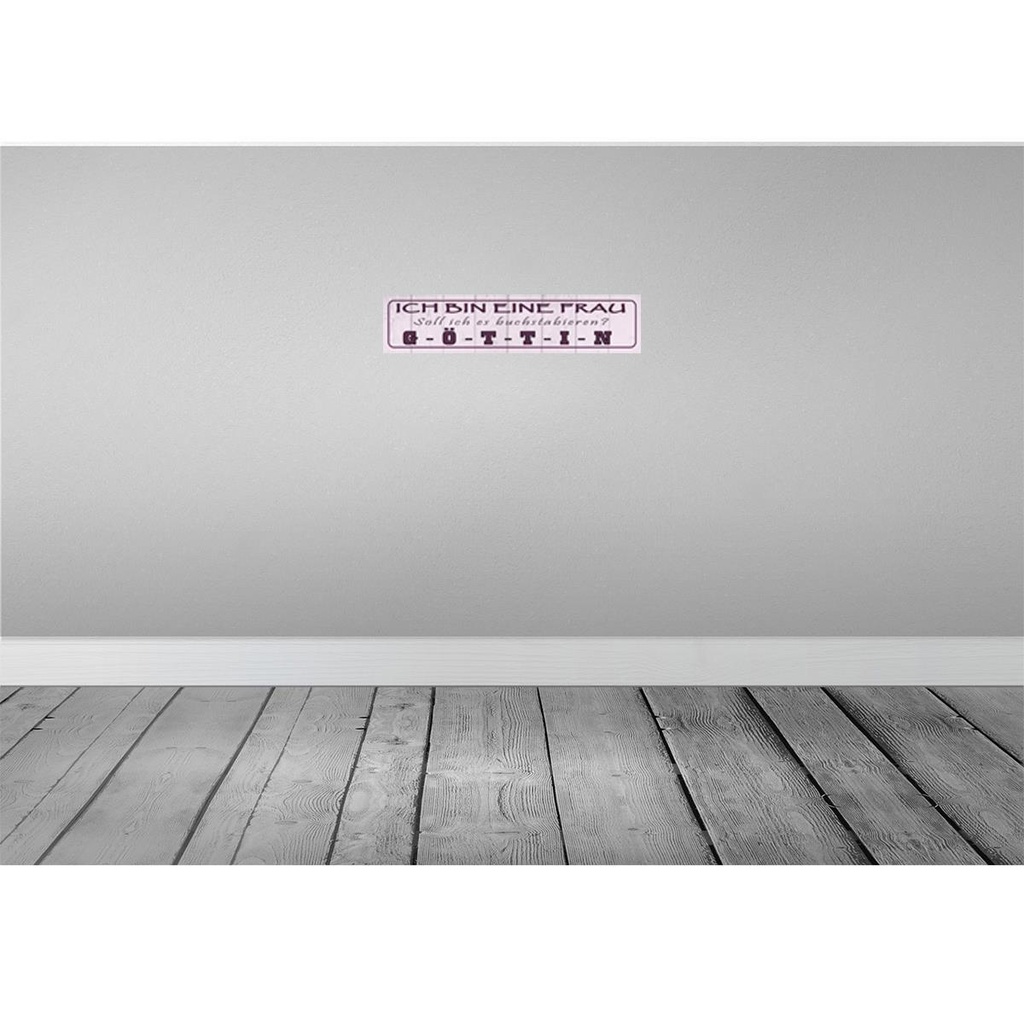 [LA-120682-H] Holzschild 10x46 cm ich bin eine Frau Göttin Spruch Zitat Bild 2