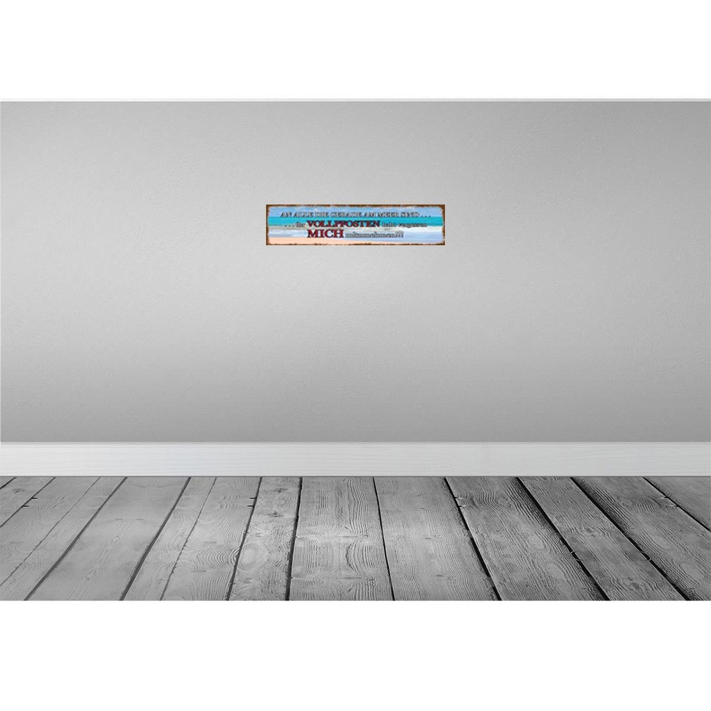 [LA-120704] Blechschild 10x46 cm an alle die gerade am Meer sind Spruch Zitat Bild 2