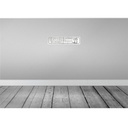 [LA-120705] Blechschild 10x46 cm unsere Katze noch Maus gefangen Tier Haustier Bild 2