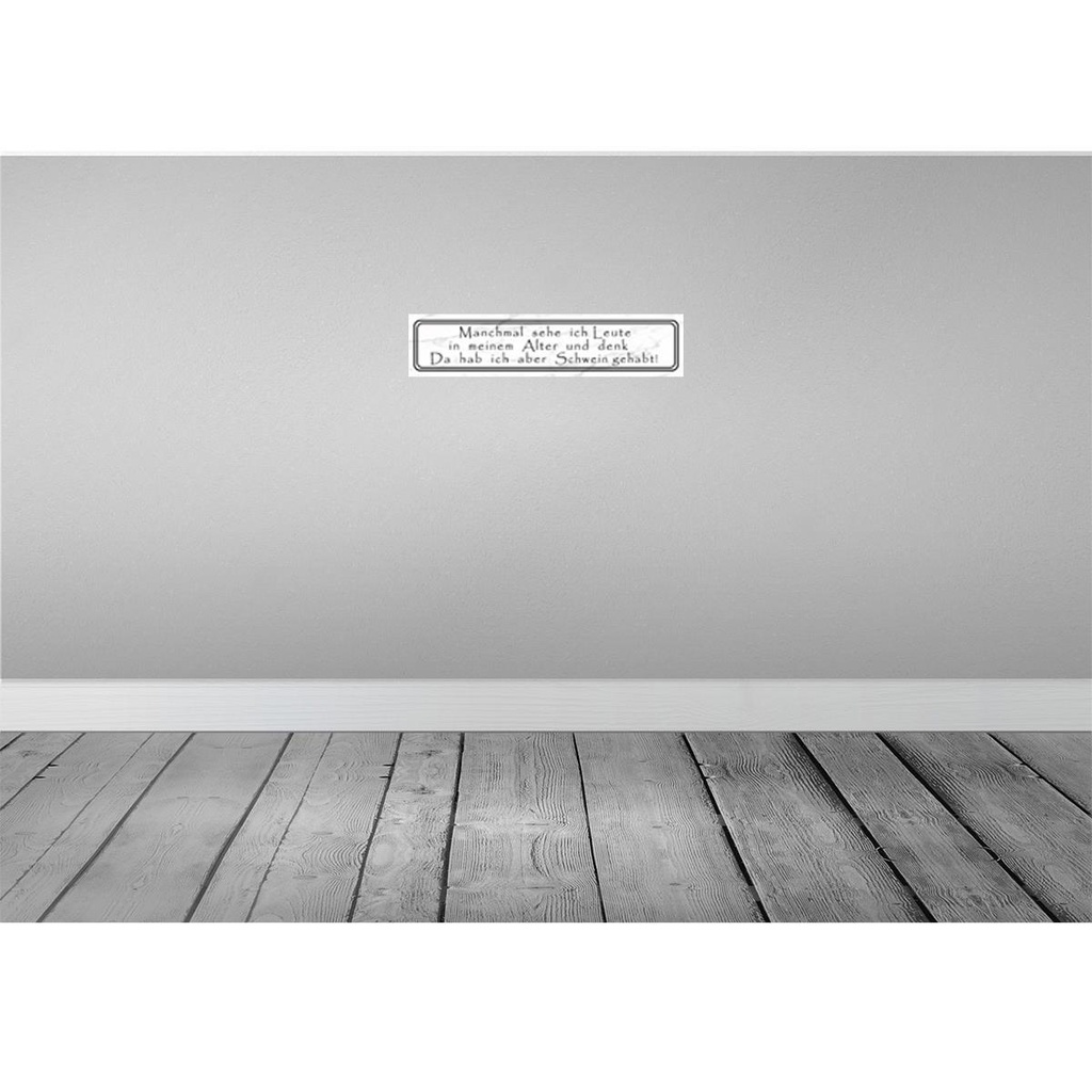 [LA-120753] Blechschild 10x46 cm sehe ich Leute in meinem Alter Spruch Zitat Bild 2