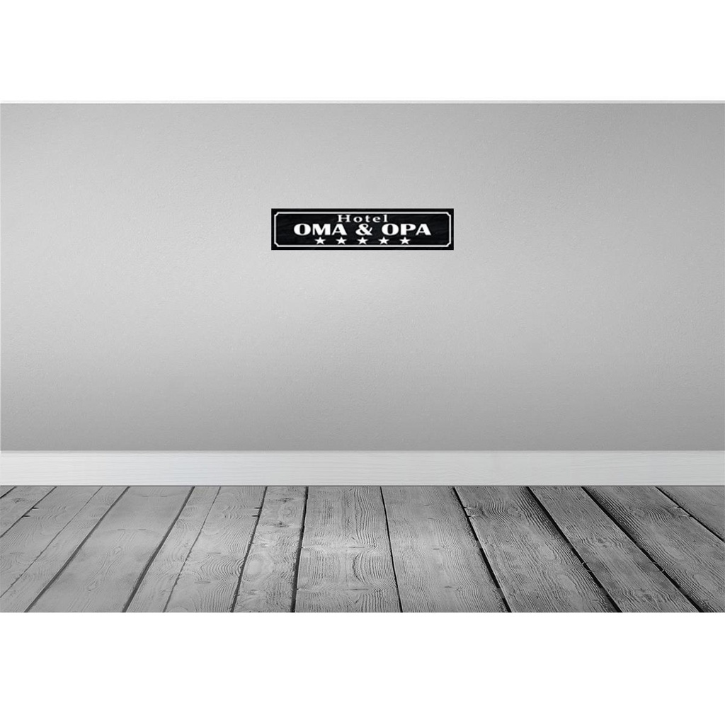 [LA-120775-H] Holzschild 10x46 cm Hotel Oma Opa 5 Sterne Spruch Zitat Bild 2