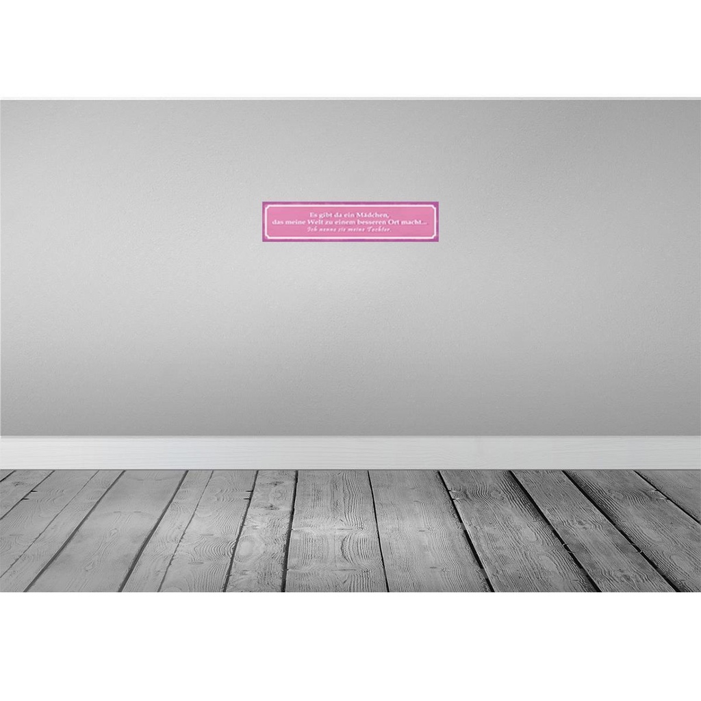 [LA-120852-H] Holzschild 10x46 cm gibt ein Mädchen meine Tochter Spruch Zitat Bild 2