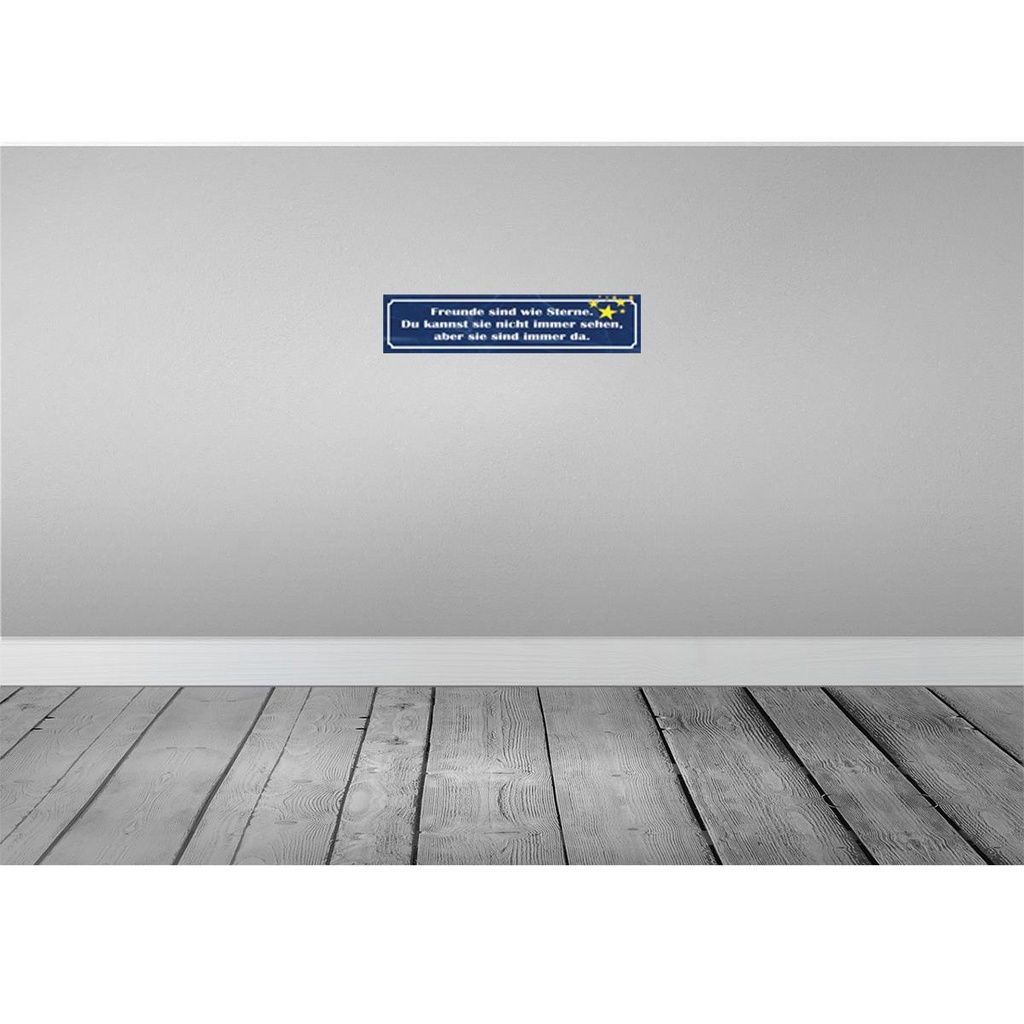 [LA-120853] Blechschild 10x46 cm Freunde wie Sterne sind immer da Spruch Zitat Bild 2