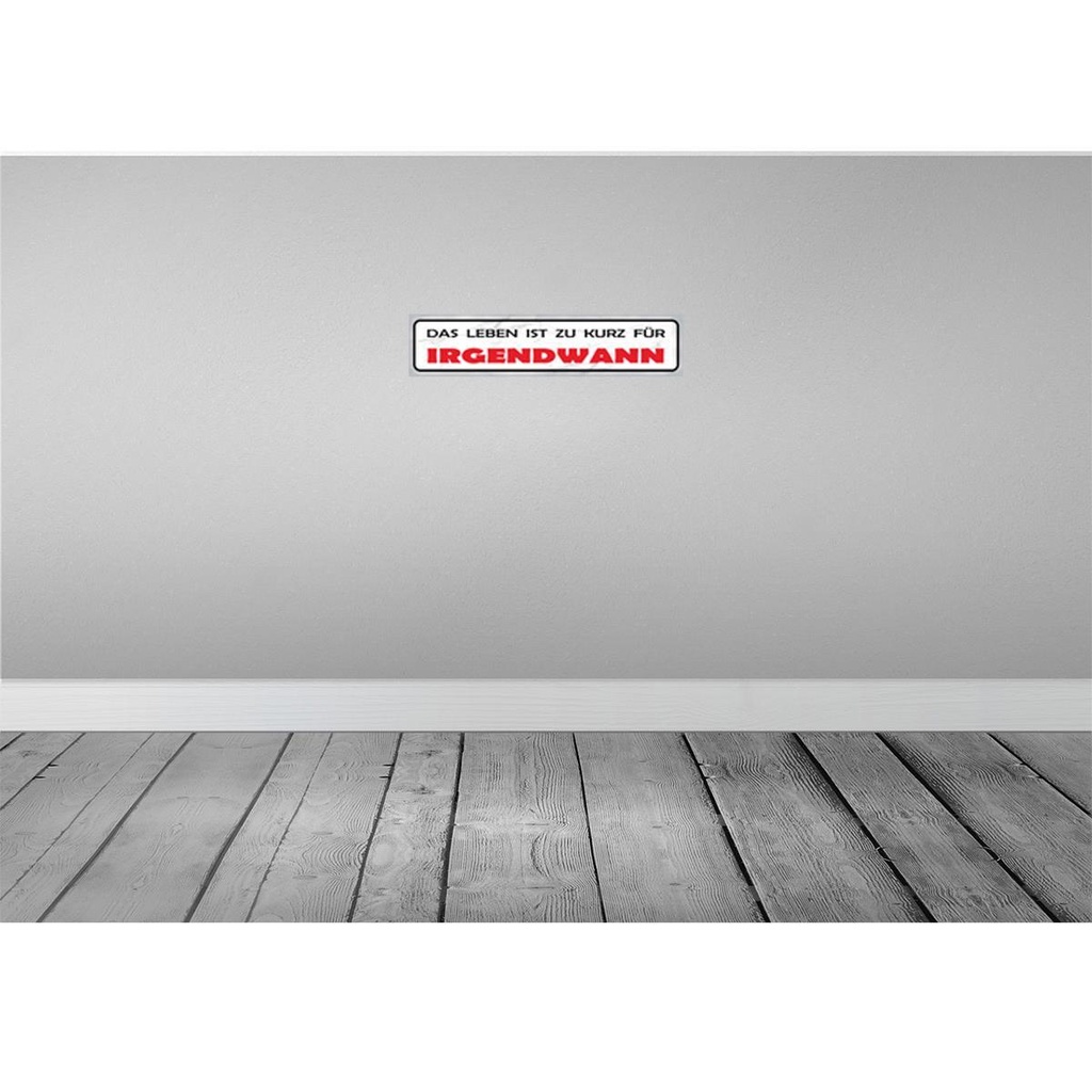 [LA-120866-H] Holzschild 10x46 cm Leben ist zu kurz für irgendwann Spruch Zitat Bild 2