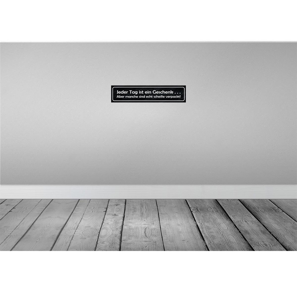 [LA-120884-H] Holzschild 10x46 cm jeder Tag ist ein aber Spruch Zitat Bild 2