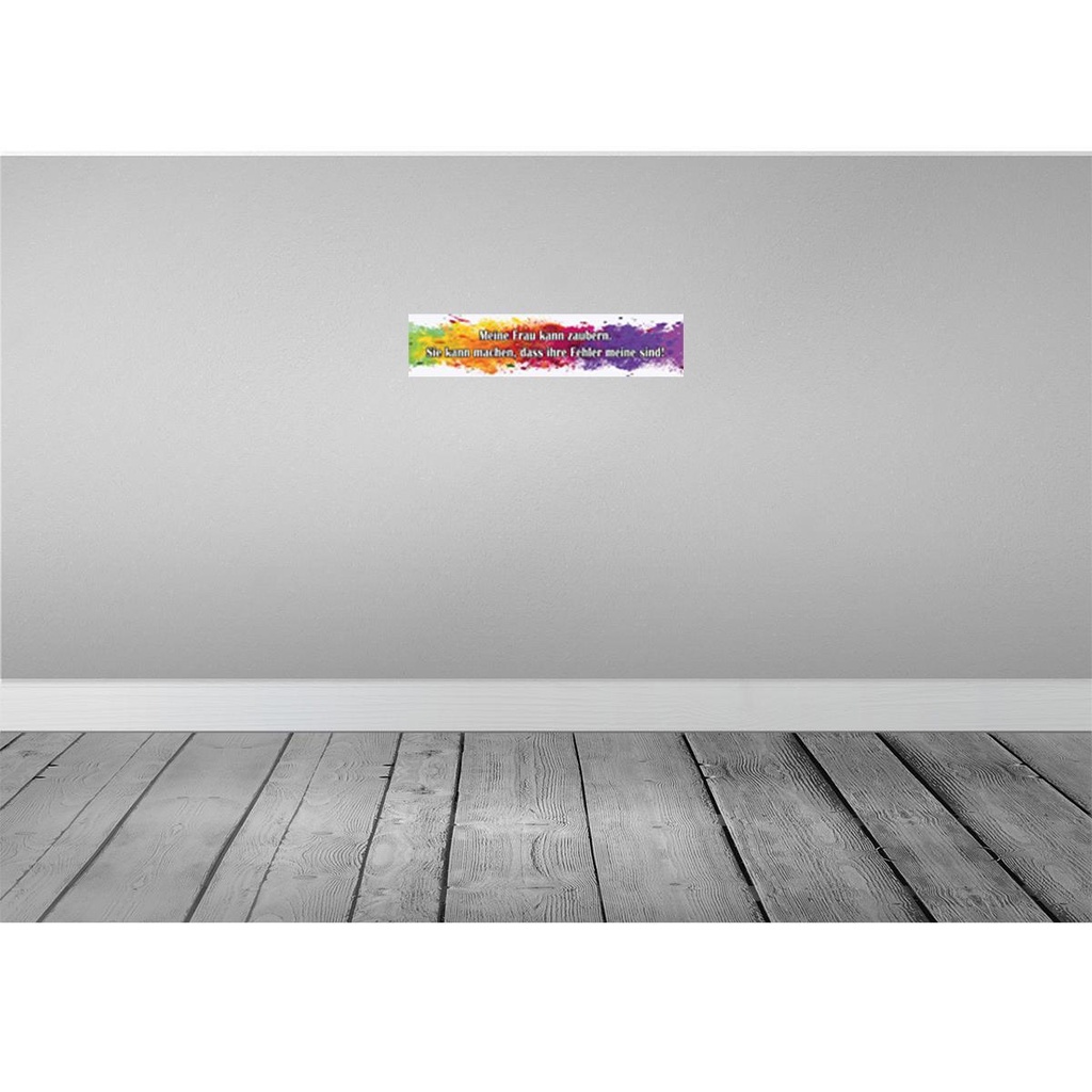 [LA-120944] Blechschild 10x46 cm meine Frau kann zaubern Spruch Zitat Bild 2