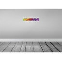 [LA-120945] Blechschild 10x46 cm schön dass du da bist nicht hier Spruch Zitat Bild 2