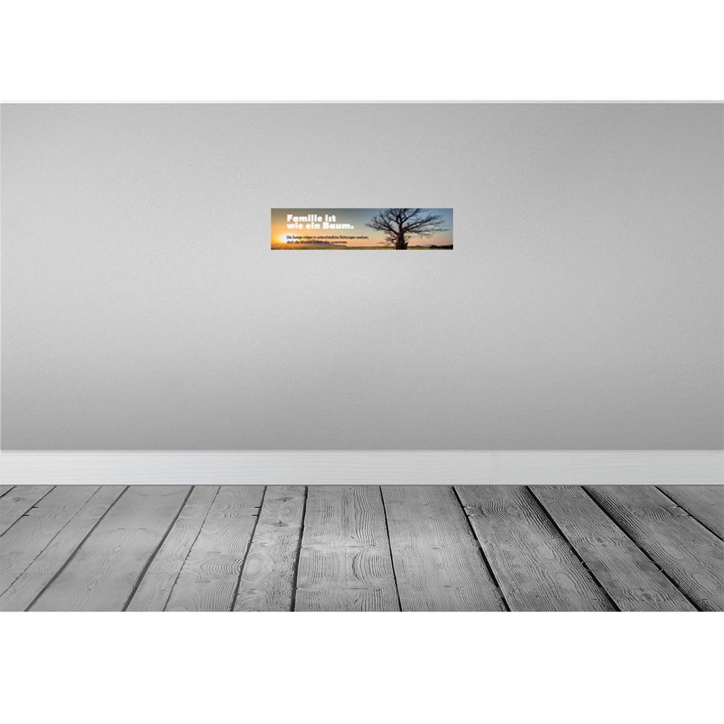 [LA-120958] Blechschild 10x46 cm Familie ist wie Baum die Zweige Spruch Zitat Bild 2