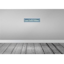 [LA-120985] Blechschild 10x46 cm na glücklich geht auch vorbei Spruch Zitat Bild 2