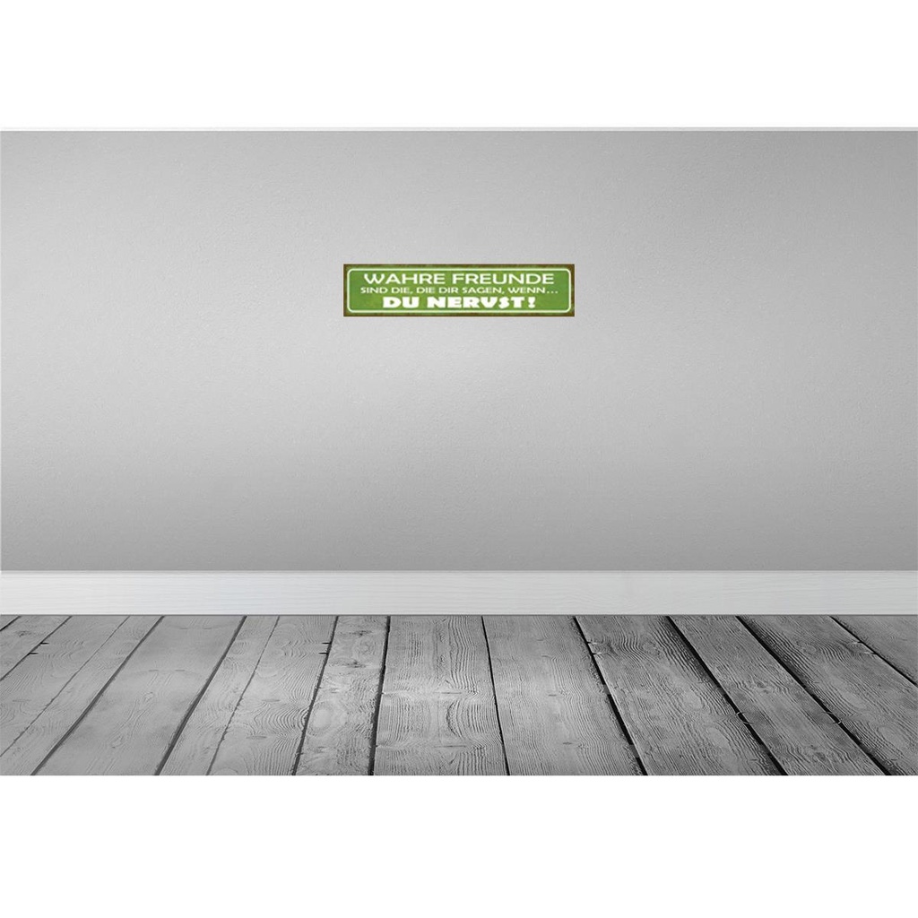 [LA-121163-H] Holzschild 10x46 cm wahre Freunde sagen du nervst Familie Bild 2
