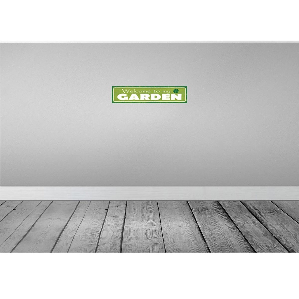 [LA-121178-H] Holzschild 10x46 cm Welcome to my Garden Garten Geschenk Bild 2