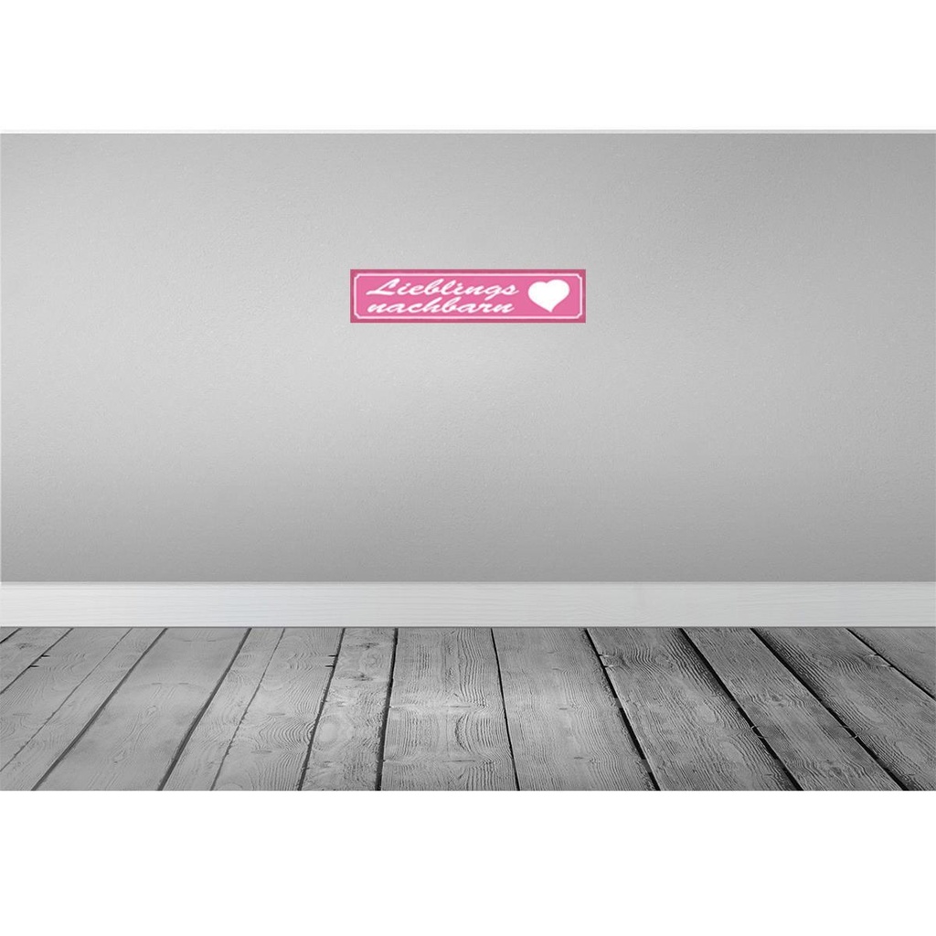 [LA-121216-H] Holzschild 10x46 cm Lieblingsnachbarn Herz Dekoration Bild 2