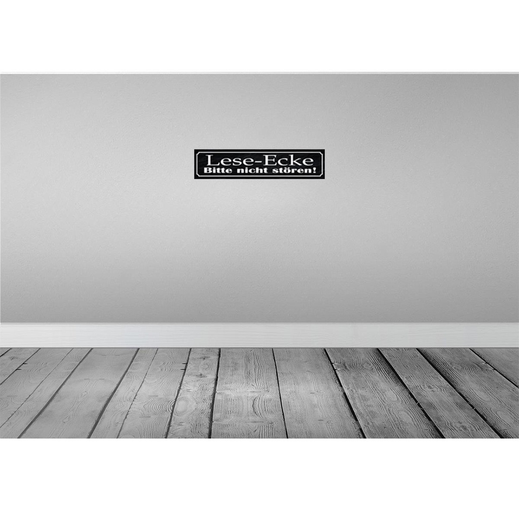 [LA-121219-H] Holzschild 10x46 cm Lese-Ecke bitte nicht stören Warnschild Hinweisschild Bild 2