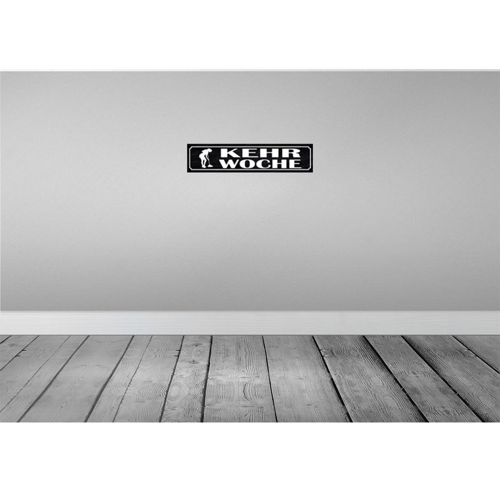 [LA-121220-H] Holzschild 10x46 cm Kehrwoche Putzfrau Dekoration Bild 2