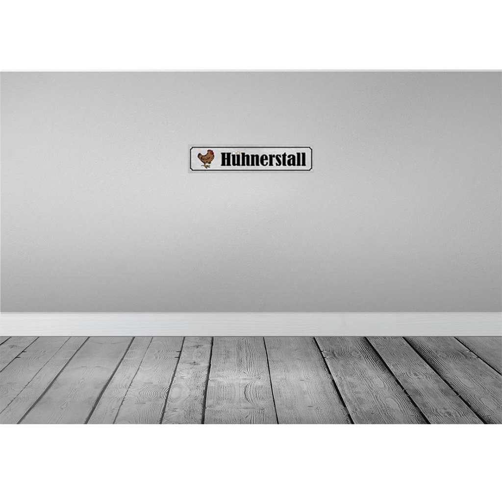 [LA-121223] Blechschild 10x46 cm Hühnerstall Eier Huhn Tier Haustier Bild 2