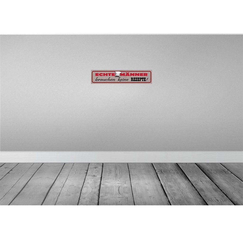 [LA-121257] Blechschild 10x46 cm Männer brauchen keine Rezepte Frauen Spruch Zitat Bild 2