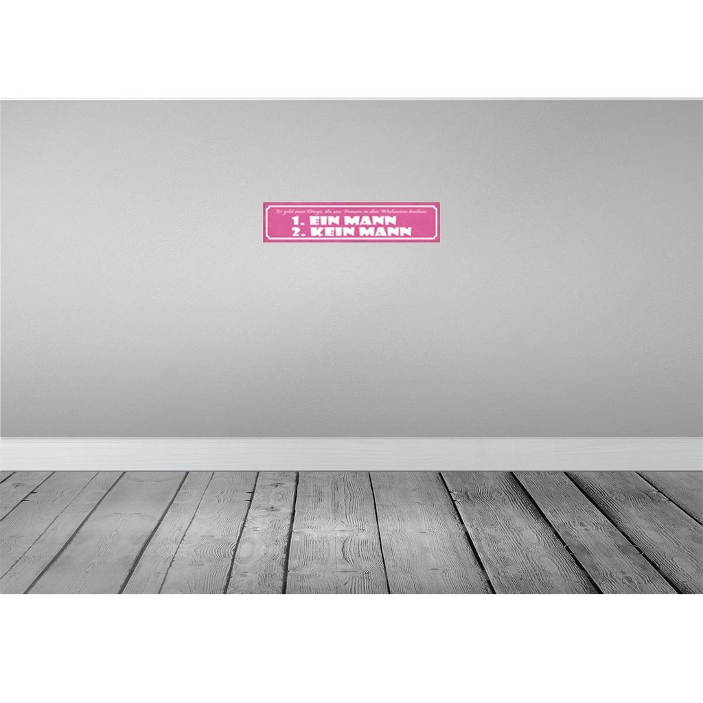[LA-121284-H] Holzschild 10x46 cm Frauen Wahnsinn ein Mann kein Familie Freunde Bild 2