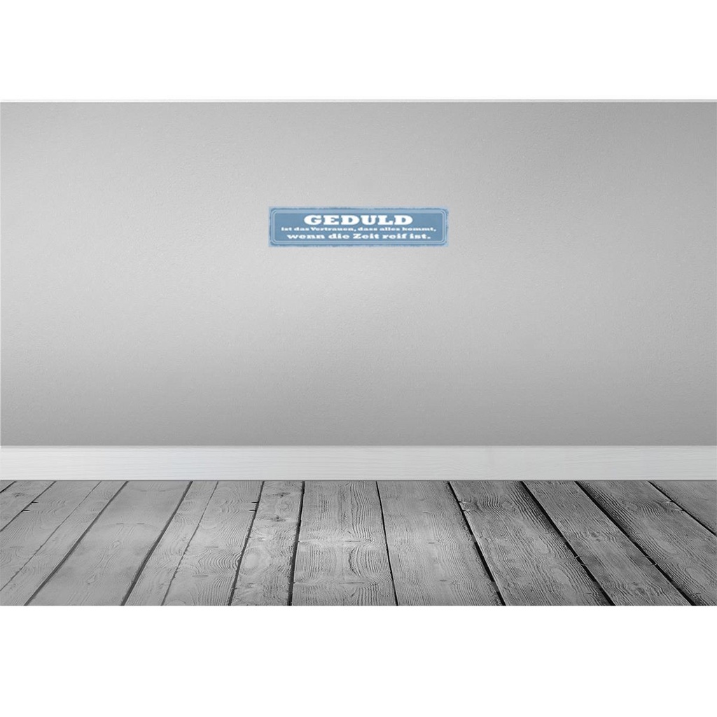 [LA-121341-H] Holzschild 10x46 cm Geduld ist das Vertrauen dass Dekoration Bild 2