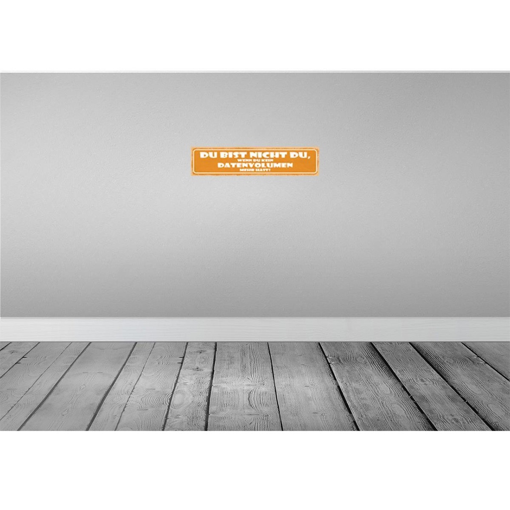 [LA-121345-H] Holzschild 10x46 cm du bist nicht wenn kein Dekoration Bild 2