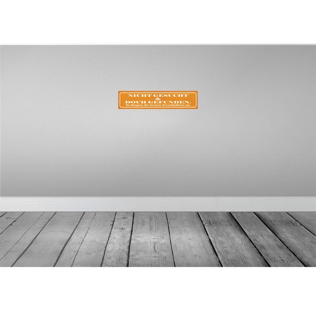 [LA-121360-H] Holzschild 10x46 cm nicht gesucht doch gefunden Dekoration Bild 2