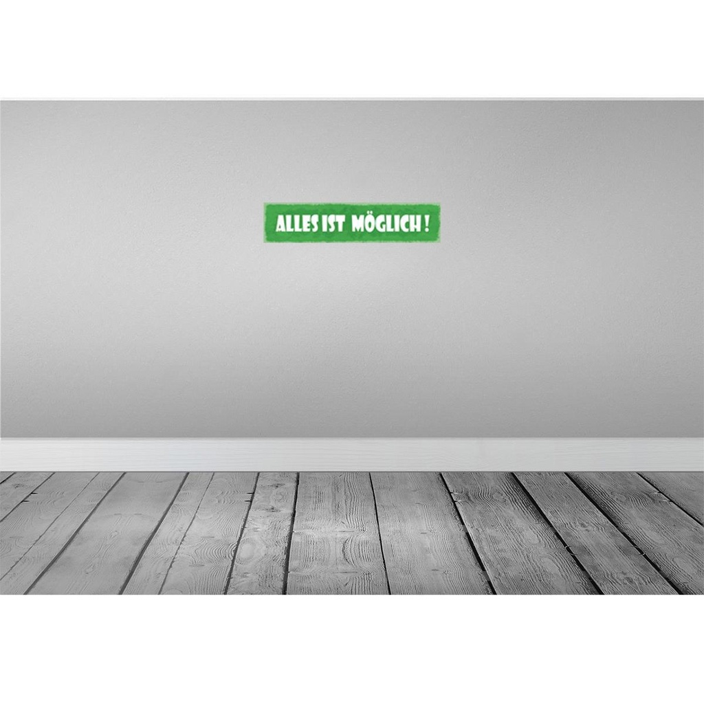 [LA-121374] Blechschild 10x46 cm alles ist möglich Dekoration Spruch Zitat Bild 2