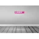 [LA-121408-H] Holzschild 10x46 cm Liebe besiegt alles Herz Dekoration Bild 2