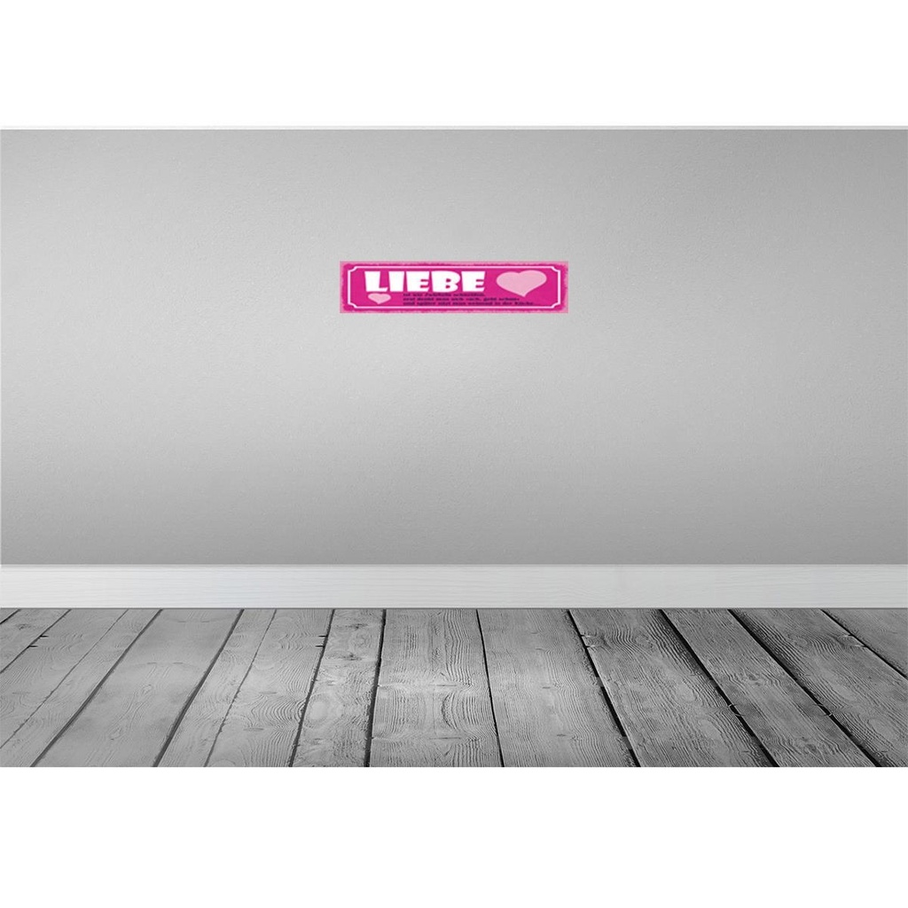[LA-121409] Blechschild 10x46 cm Liebe ist wie Zwiebeln schneiden Spruch Zitat Bild 2