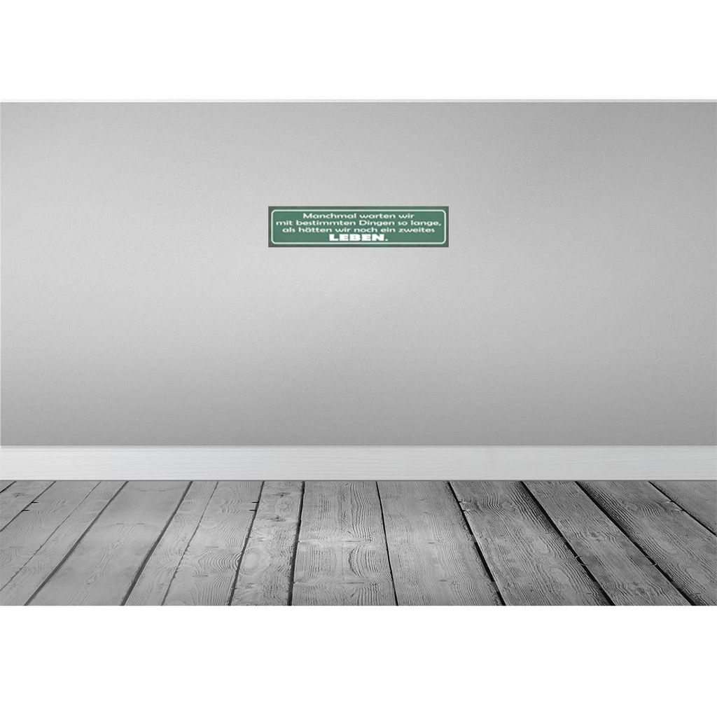 [LA-121432] Blechschild 10x46 cm manchmal warten wie so lange als Spruch Zitat Bild 2