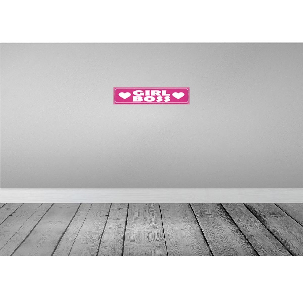 [LA-121524-H] Holzschild 10x46 cm Girl Boss pink Herz Dekoration Bild 2