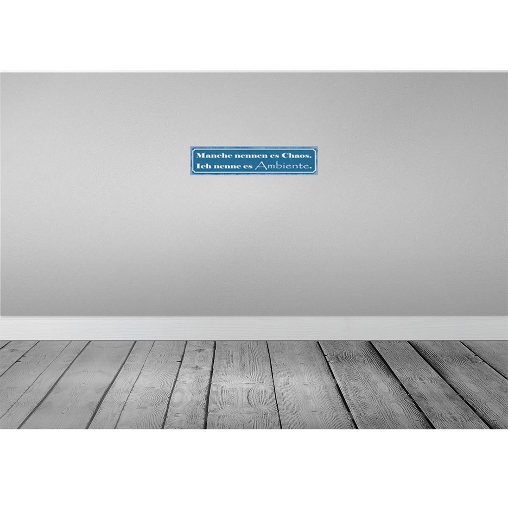 [LA-121560] Blechschild 10x46 cm manche nennen es Chaos ich nenne Spruch Zitat Bild 2