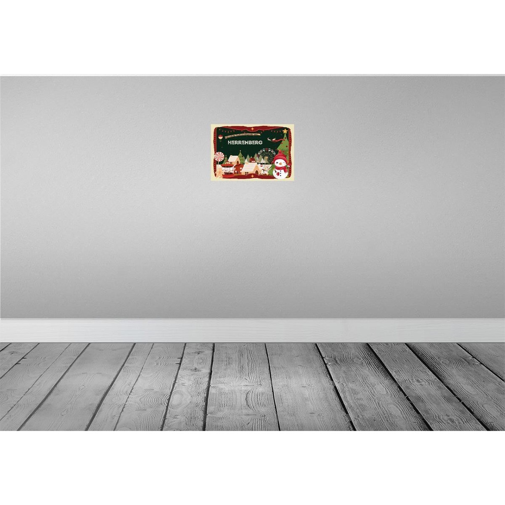 [LA-121879-2030] Blechschild 20x30 cm Weihnachten HERRENBERG Bild 2
