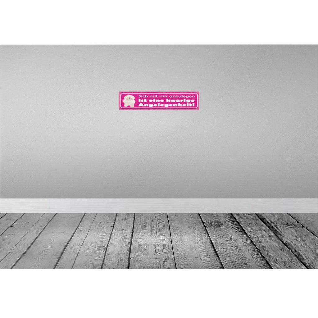 [LA-129411-H] Holzschild 10x46 cm Vorsicht! Reiz mich nicht! Bild 2