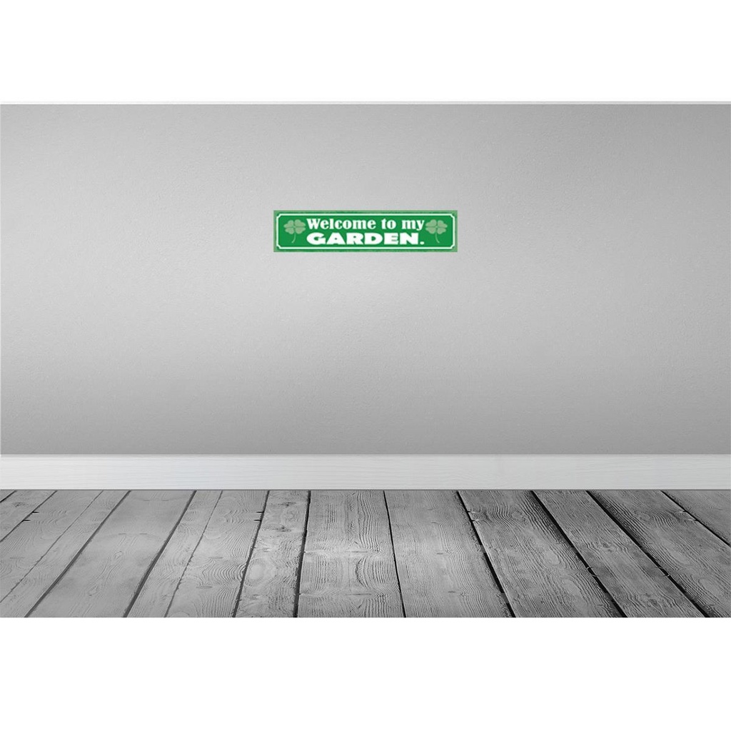 [LA-129441] Blechschild 10x46 cm Welcome to my Garden Garten Bild 2