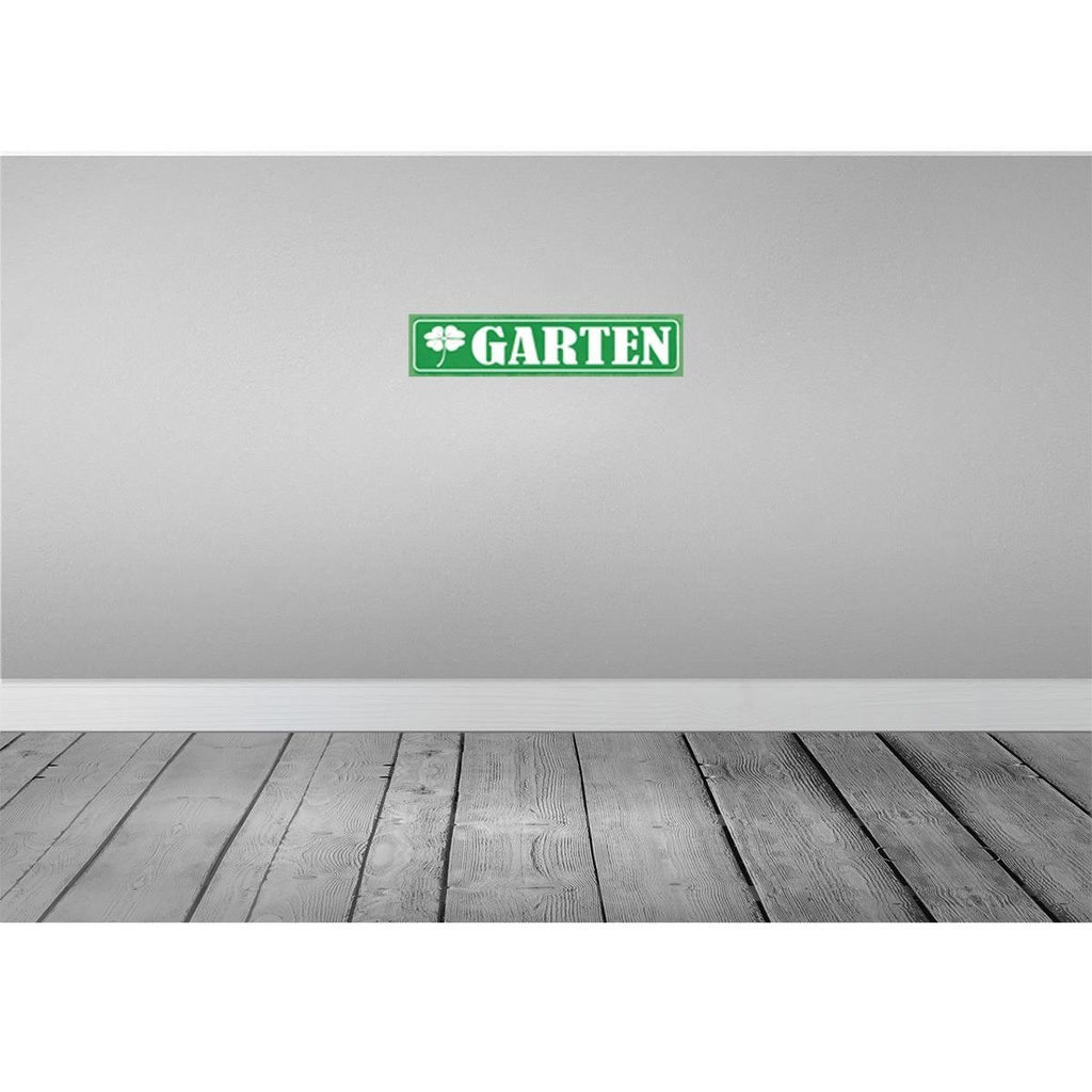 [LA-129455] Blechschild 10x46 cm Garten Blume grün Spruch Zitat Bild 2