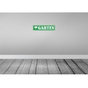 [LA-129455] Blechschild 10x46 cm Garten Blume grün Spruch Zitat Bild 2