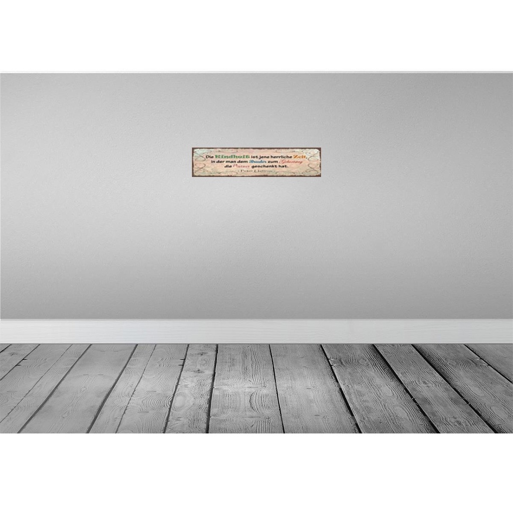 [LA-129473] Blechschild 10x46 cm Kindheit Bruder Masern schenkt Spruch Zitat Bild 2