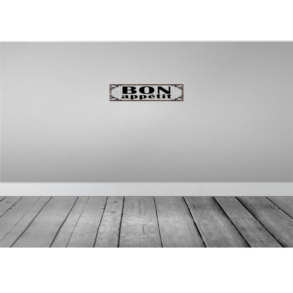 [LA-129530] Blechschild 10x46 cm Bon appetit Bild 2