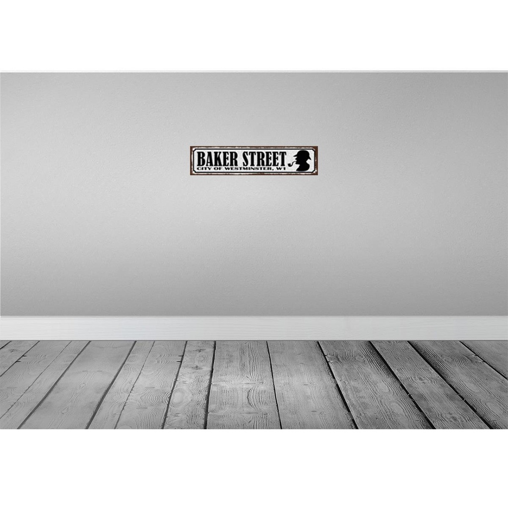 [LA-129531] Blechschild 10x46 cm Baker streeet city Westminster Bild 2