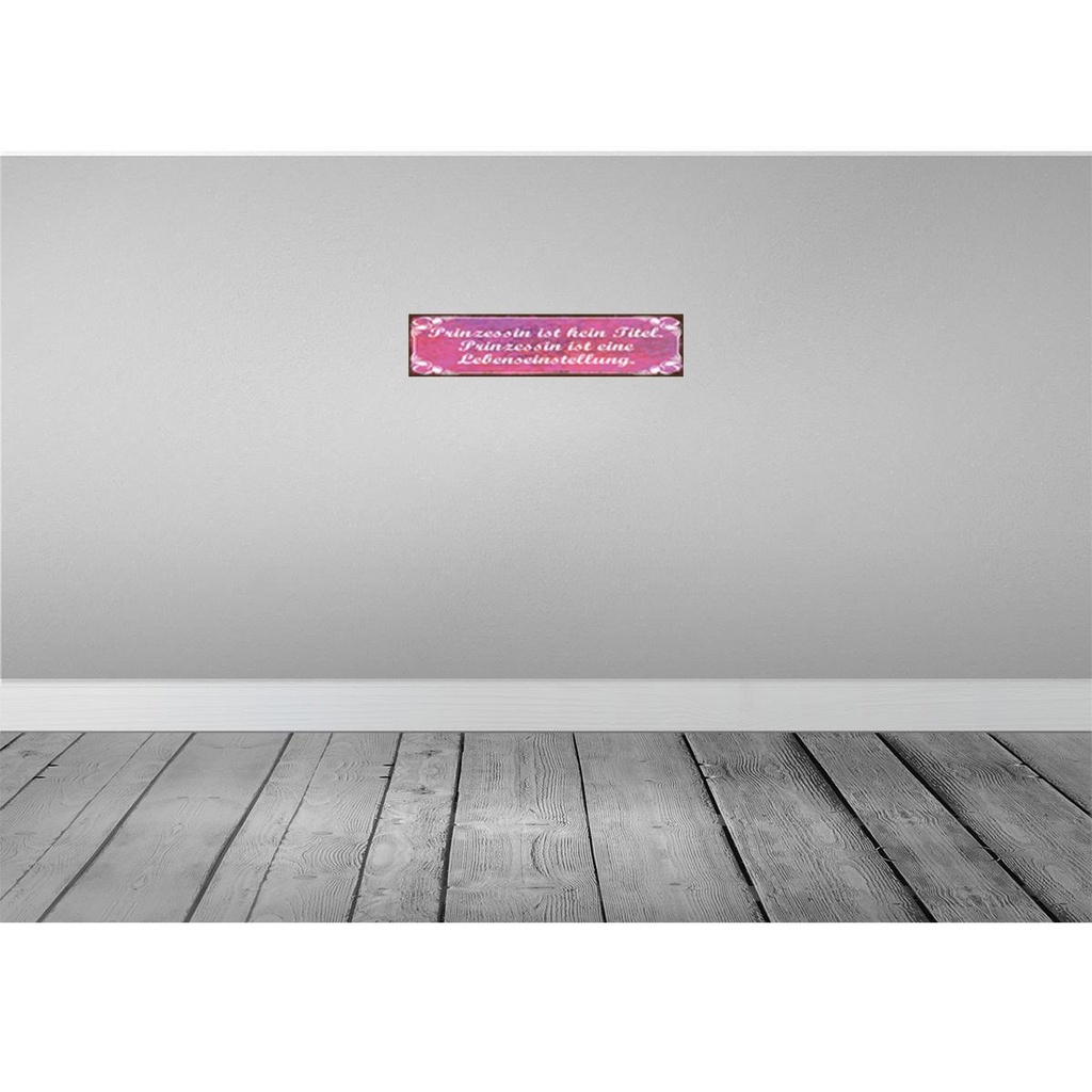 [LA-129533-H] Holzschild 10x46 cm Prinzessin ist kein Titel ist Bild 2