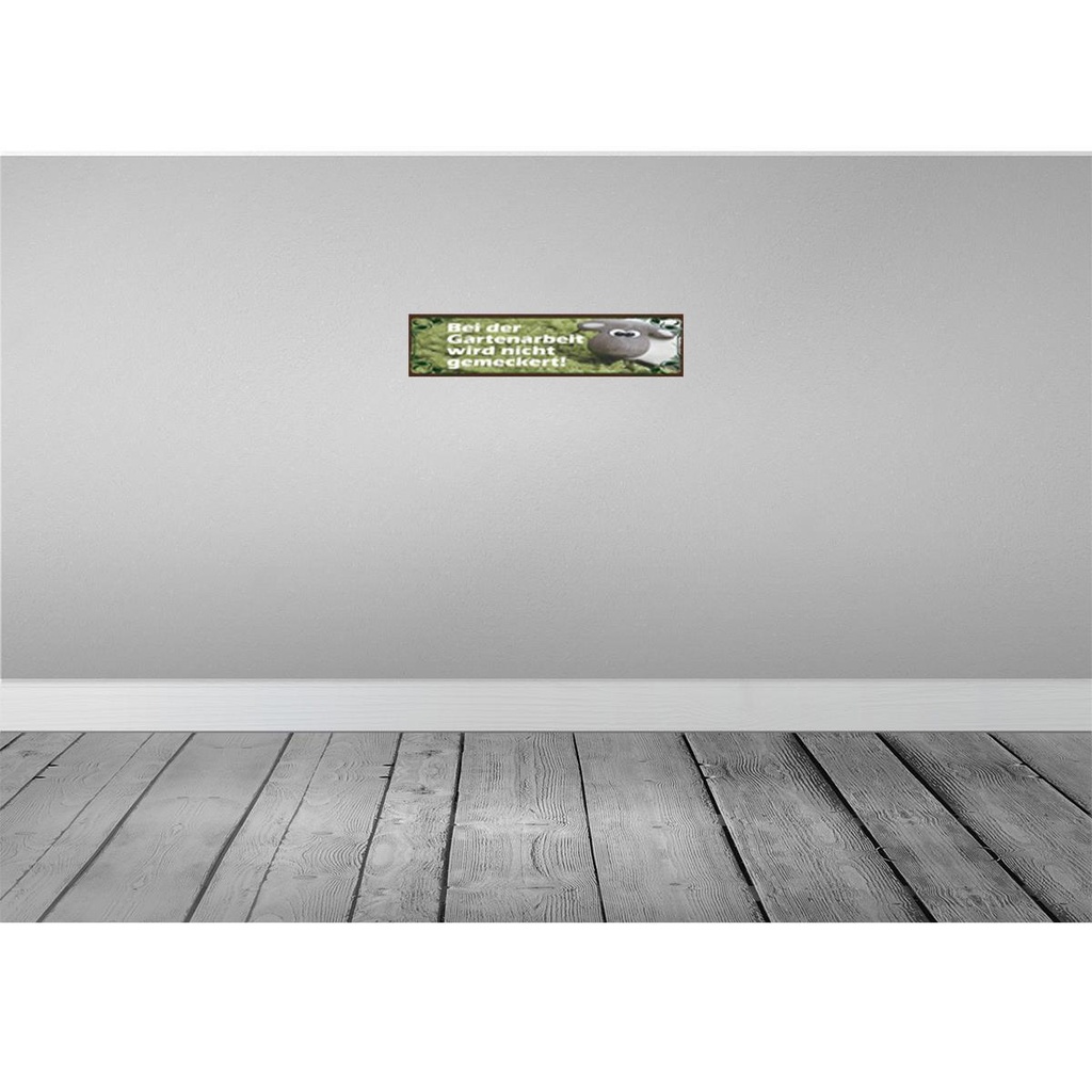 [LA-129555] Blechschild 10x46 cm Bei Gartenarbeit nicht meckern Spruch Zitat Bild 2