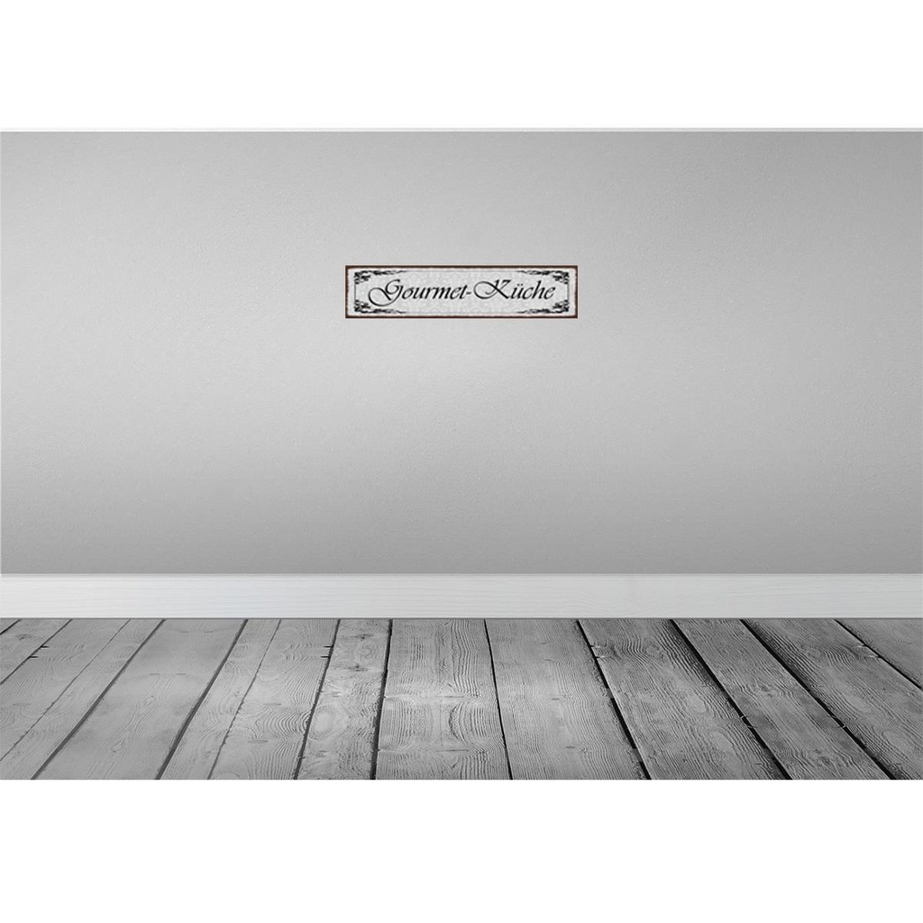 [LA-129564-H] Holzschild 10x46 cm Gourmet - Küche Feinschmecker Bild 2