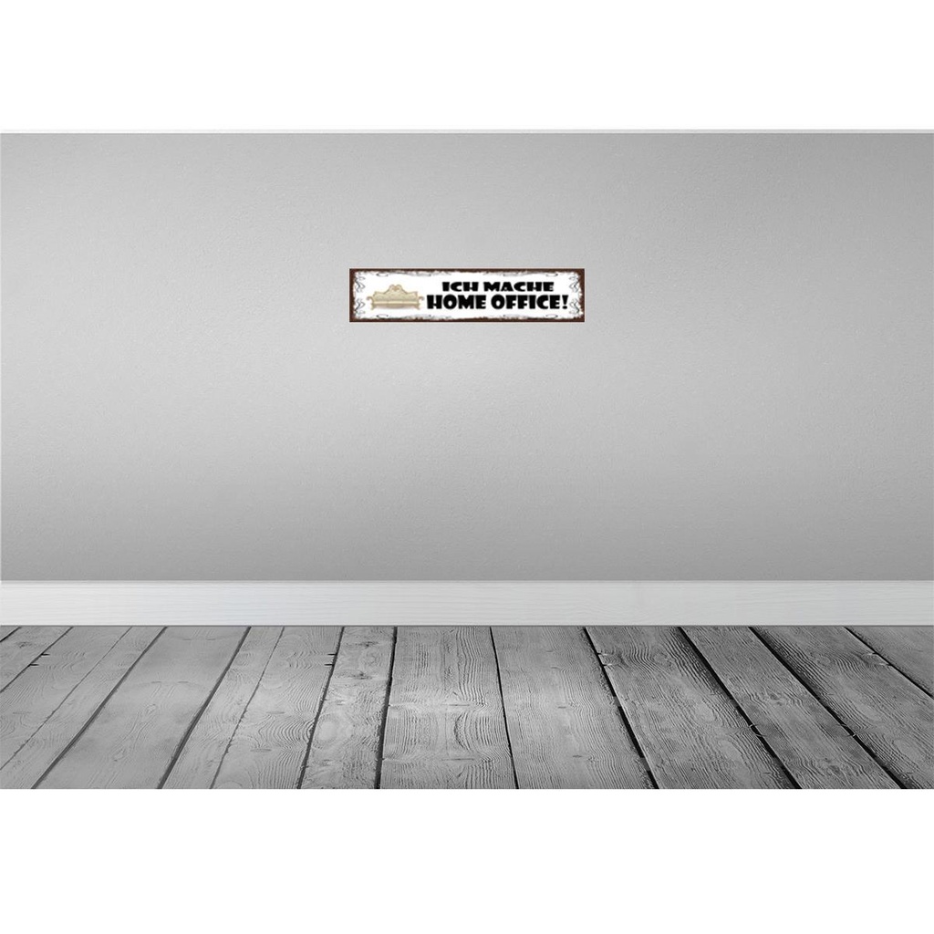 [LA-129609-H] Holzschild 10x46 cm Ich mache Home Office Arbeit Bild 2