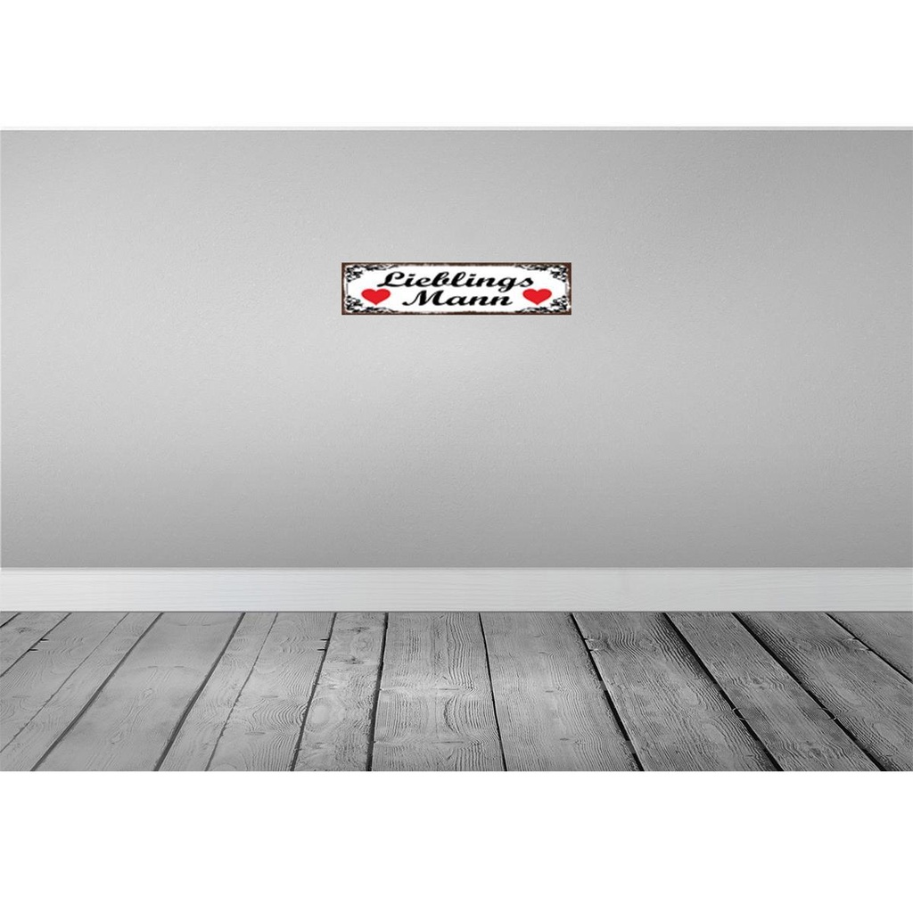 [LA-129613-H] Holzschild 10x46 cm Libelingsmann Herz Bild 2