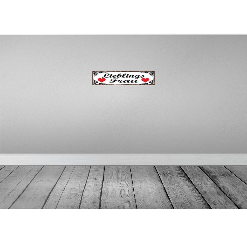 [LA-129614] Blechschild 10x46 cm Libelingsfrau Herz Spruch Zitat Bild 2
