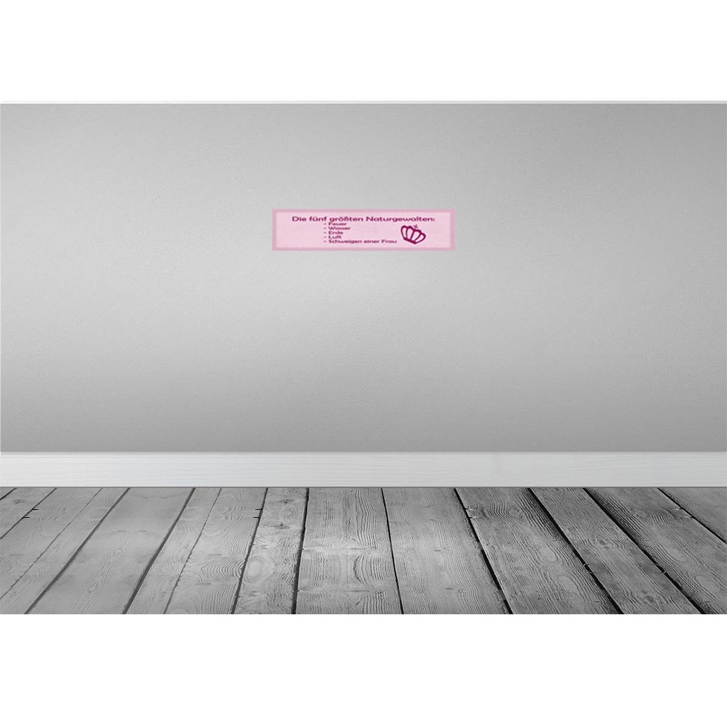 [LA-129639] Blechschild 10x46 cm Naturgewalten Schweigen der Frau Spruch Zitat Bild 2