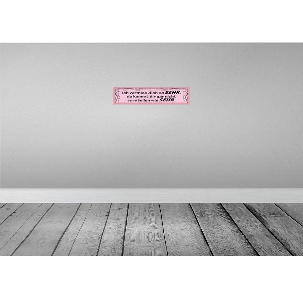 [LA-129646-H] Holzschild 10x46 cm Ich vermiss dich so sehr wie Bild 2