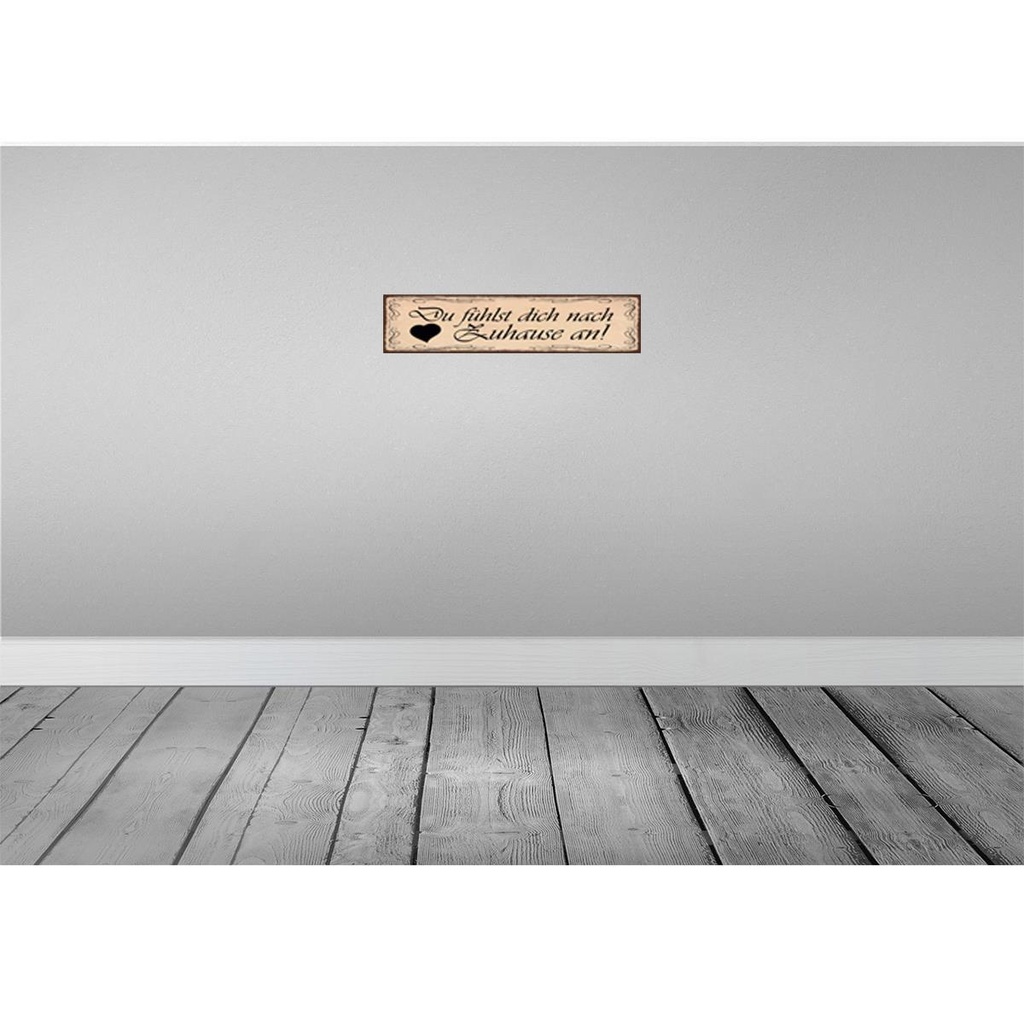 [LA-129657-H] Holzschild 10x46 cm Du fühlst dich nach Zuause an Bild 2