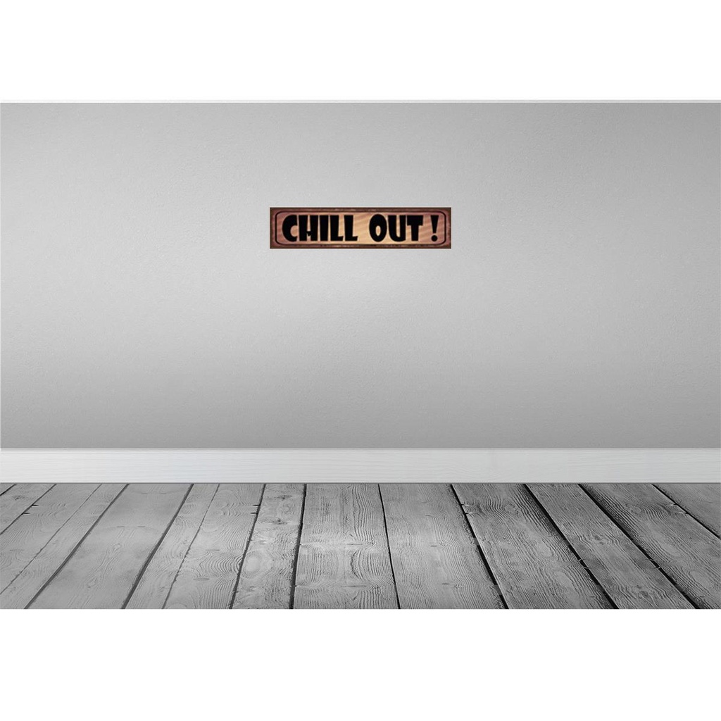 [LA-129680] Blechschild 10x46 cm Chill Out Bild 2